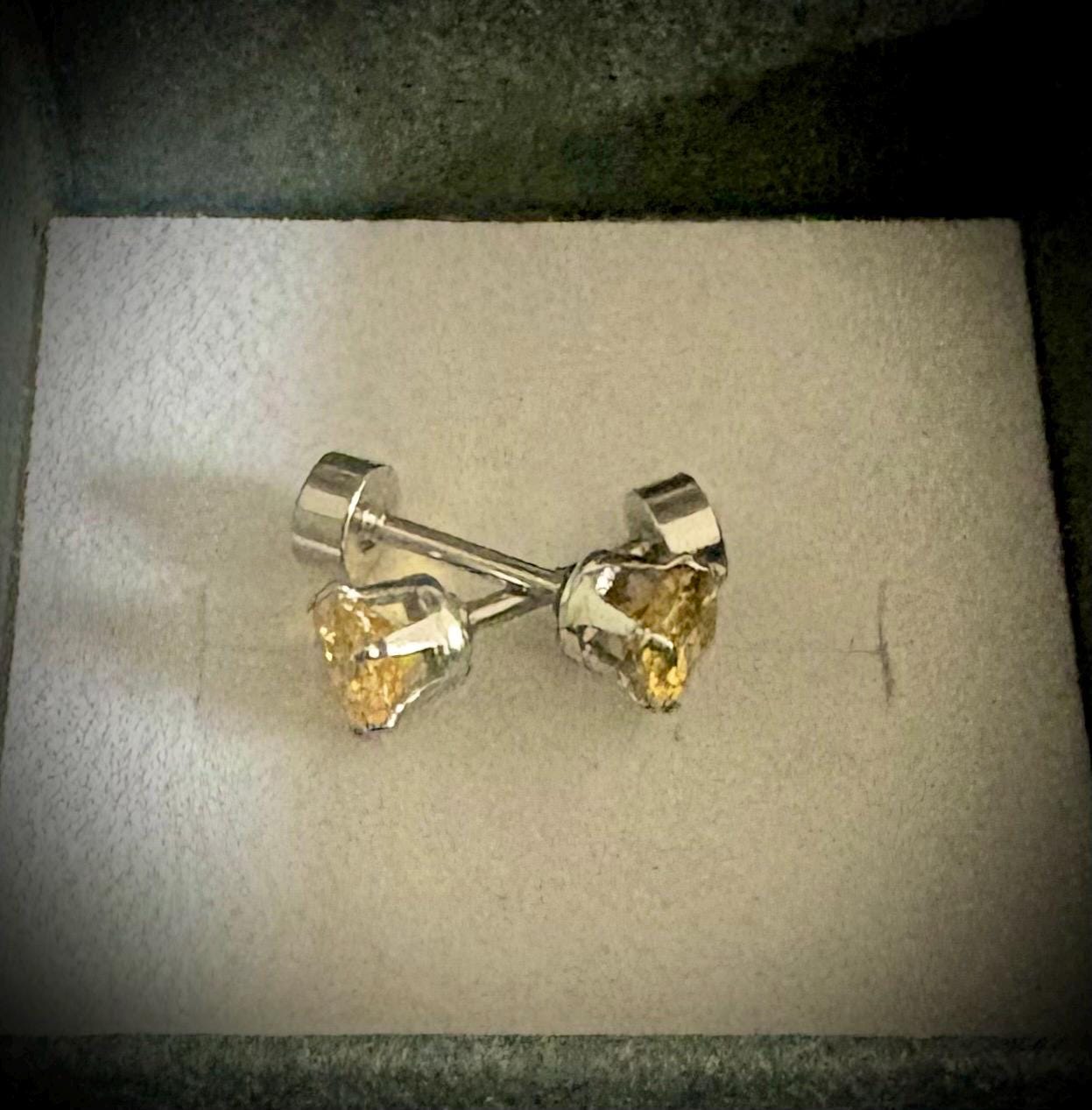 5mm Citrine Earrings
