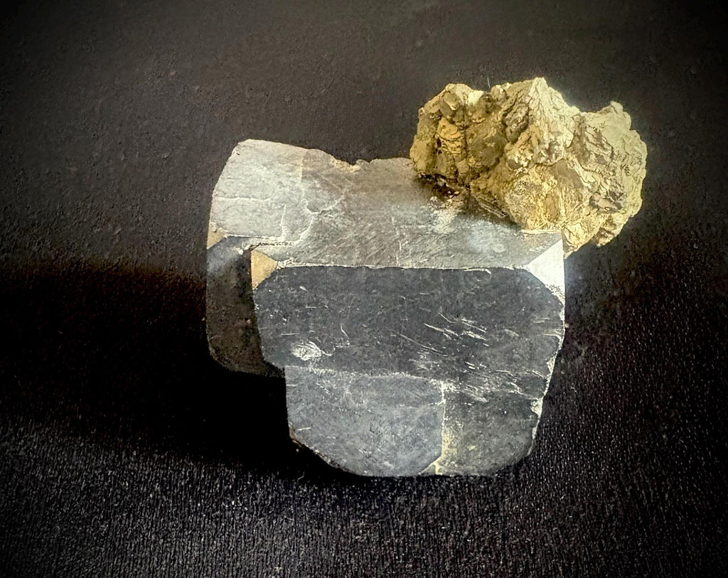 Galena on Chalcopyrite Sweetwater Mine, Ellington, Reynolds County, Missouri, USA
