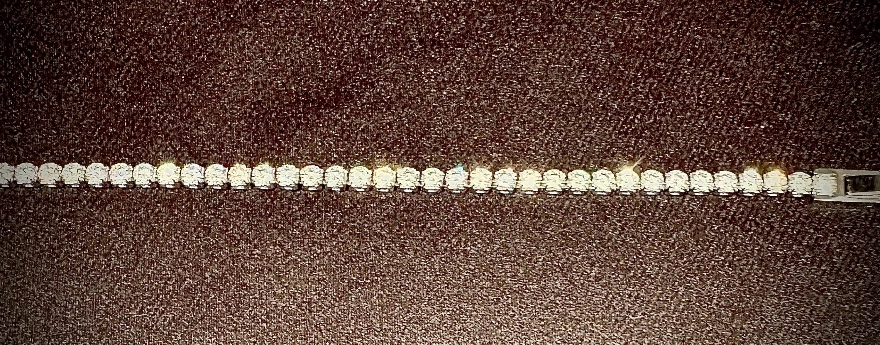 7” White Gold Stainless Steel Tennis Bracelet