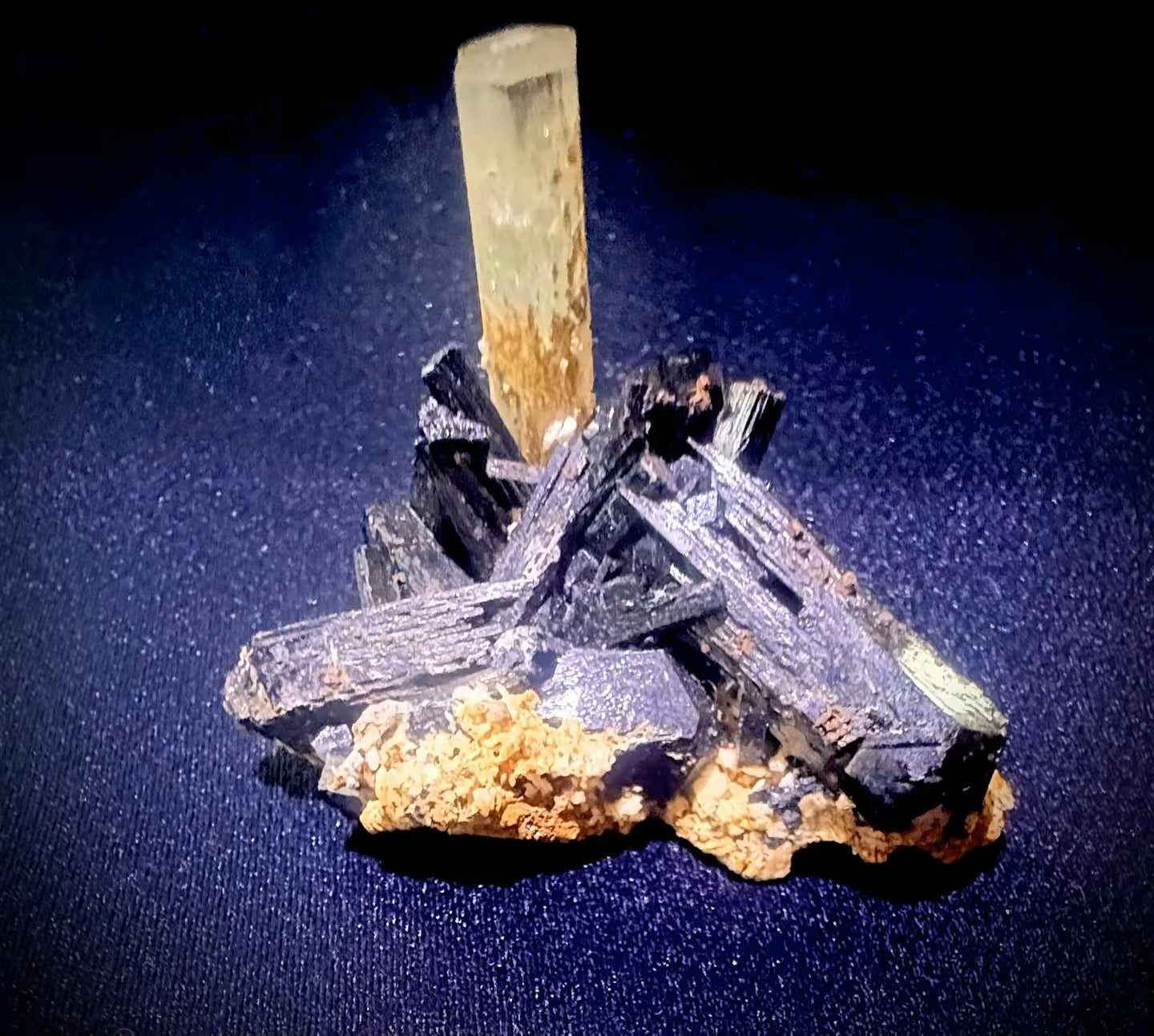 Black Tourmaline & Aquamarine