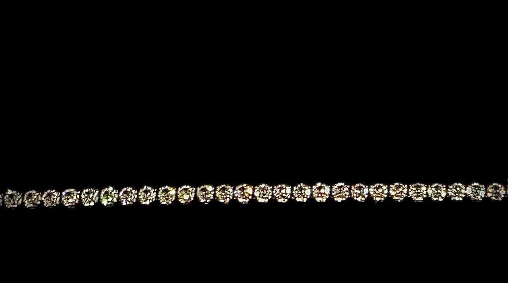 7” White Gold Stainless Steel Tennis Bracelet