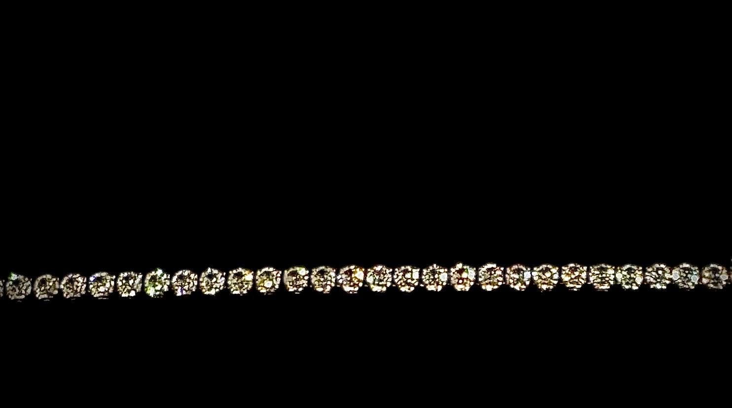 7” White Gold Stainless Steel Tennis Bracelet