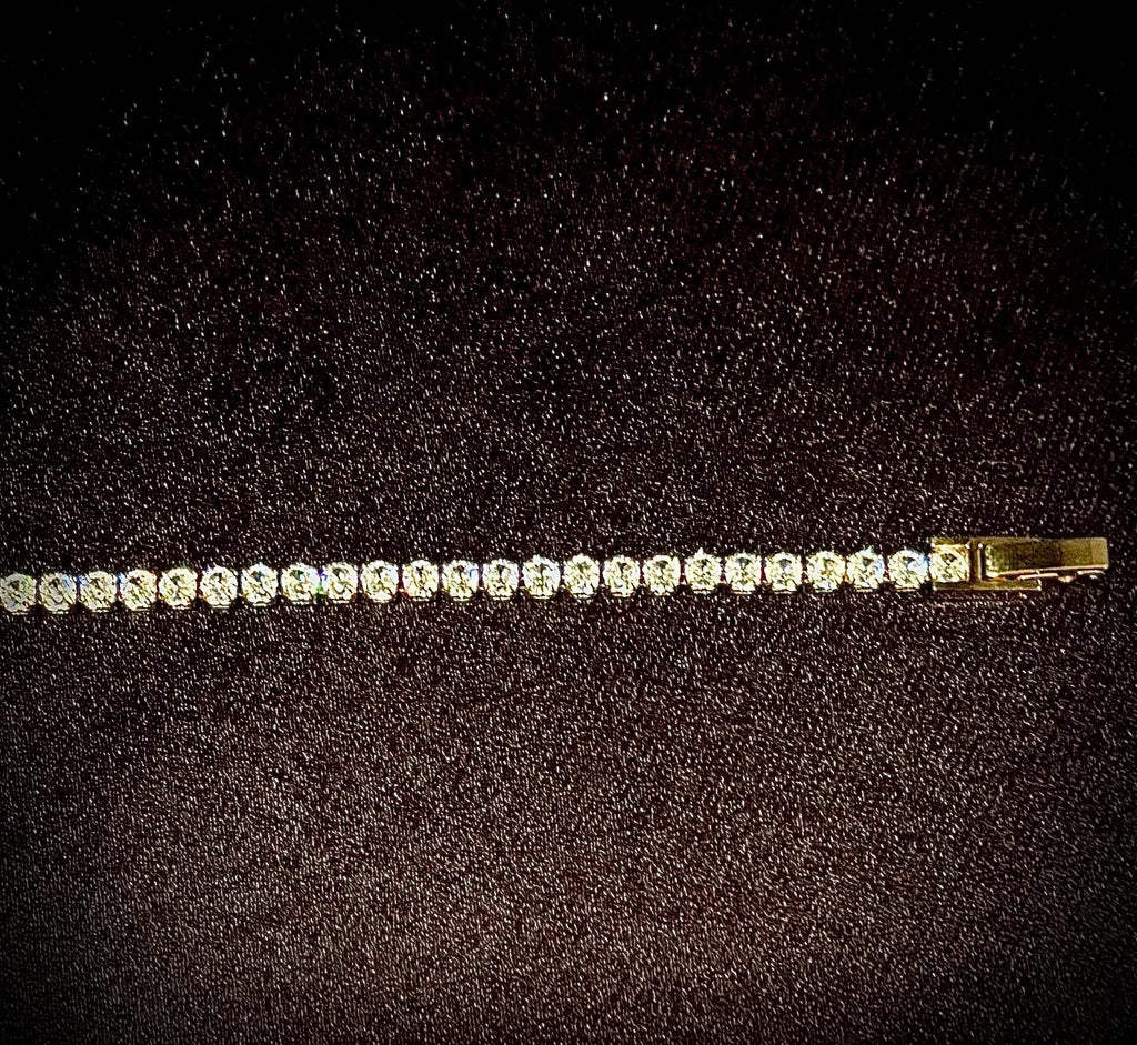 7” 14K Gold Stainless Steel Tennis Bracelet