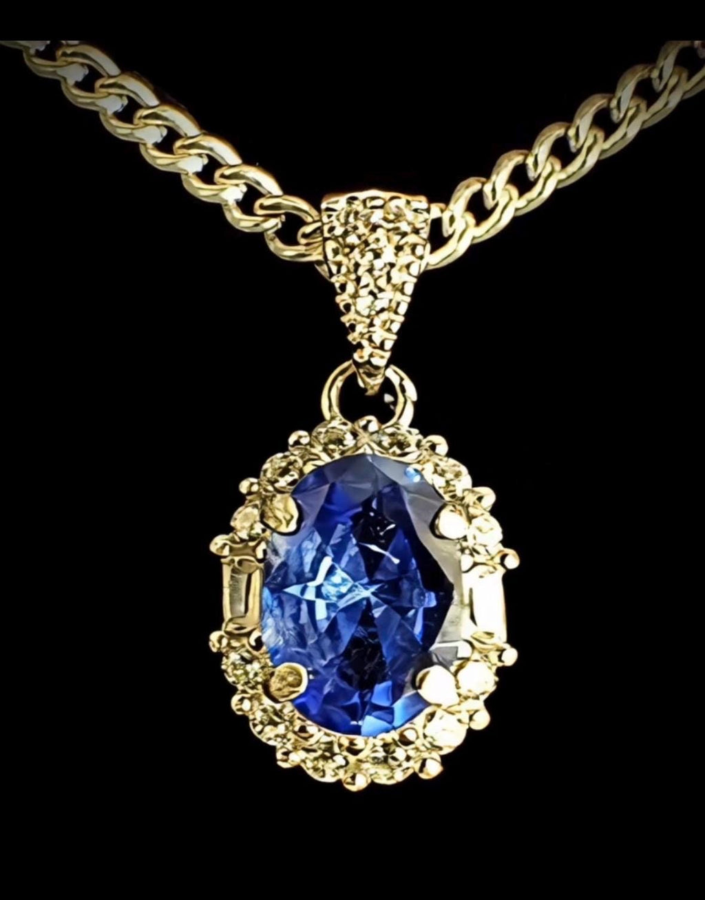 Stirling Silver Tanzanite Halo Set