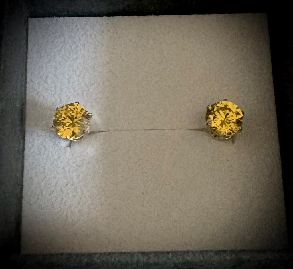 5mm Citrine Earrings