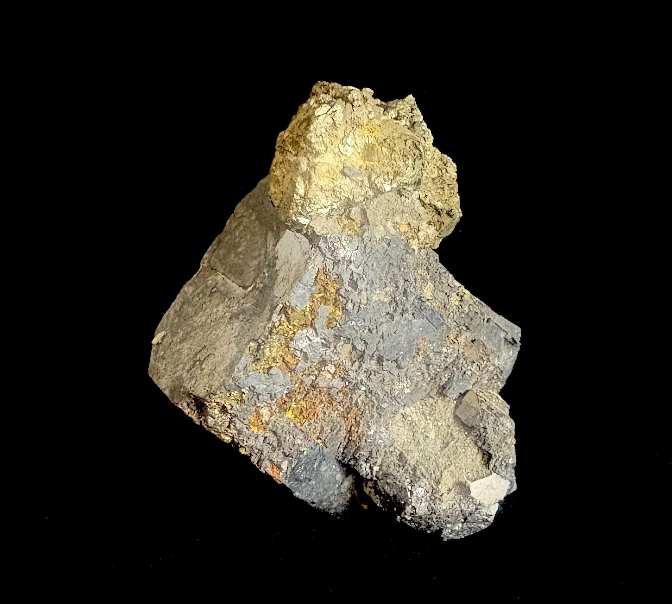 Galena on Chalcopyrite Sweetwater Mine, Ellington, Reynolds County, Missouri, USA